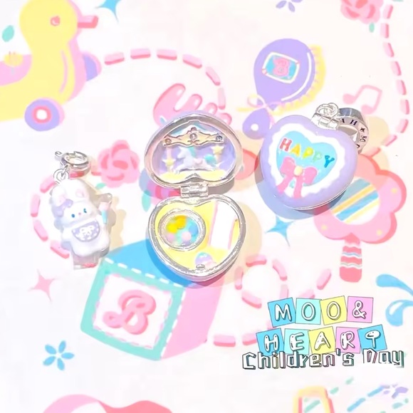 NEW 925 Sterling Silver Enamel Polly Pocket Locket Happy Pendant Charm Necklace - Picture 3 of 5